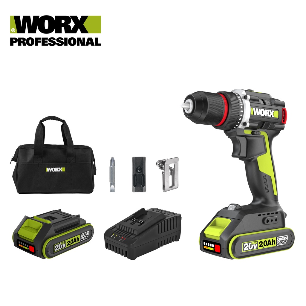 WORX 20V 10MM BRUSHLESS DRILL DRIVER 50NM [WU173]