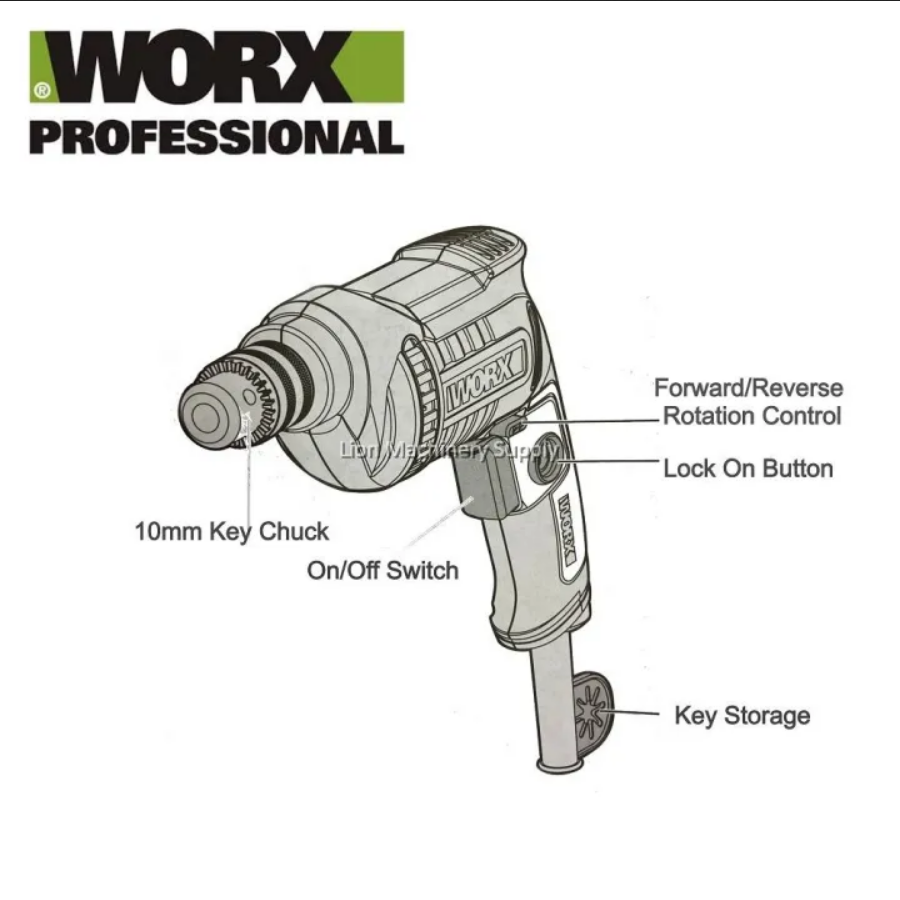 WORX 450W 10MM HAND DRILL [WU123P]