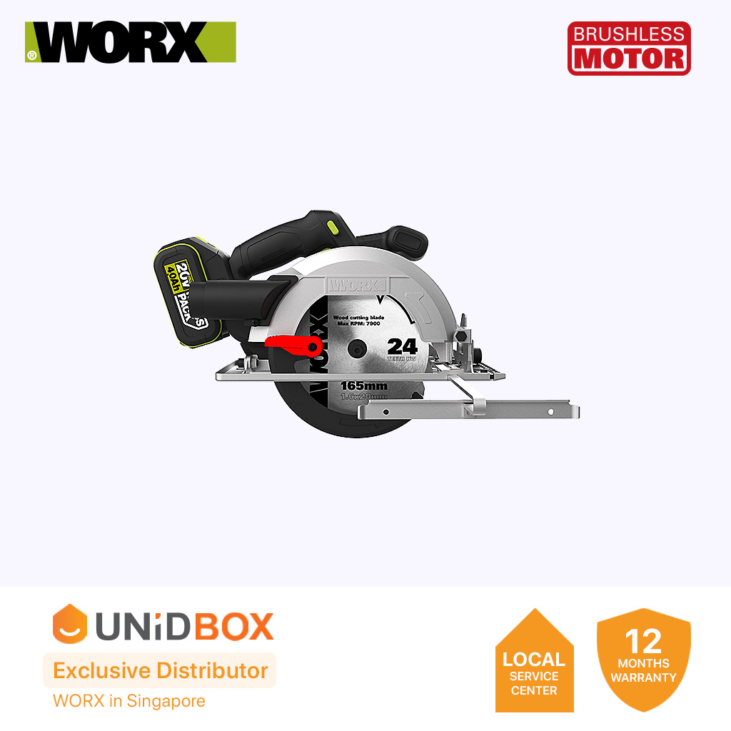 WORX 20V 165MM BRUSHLESS CIRCULAR SAW [WU536]