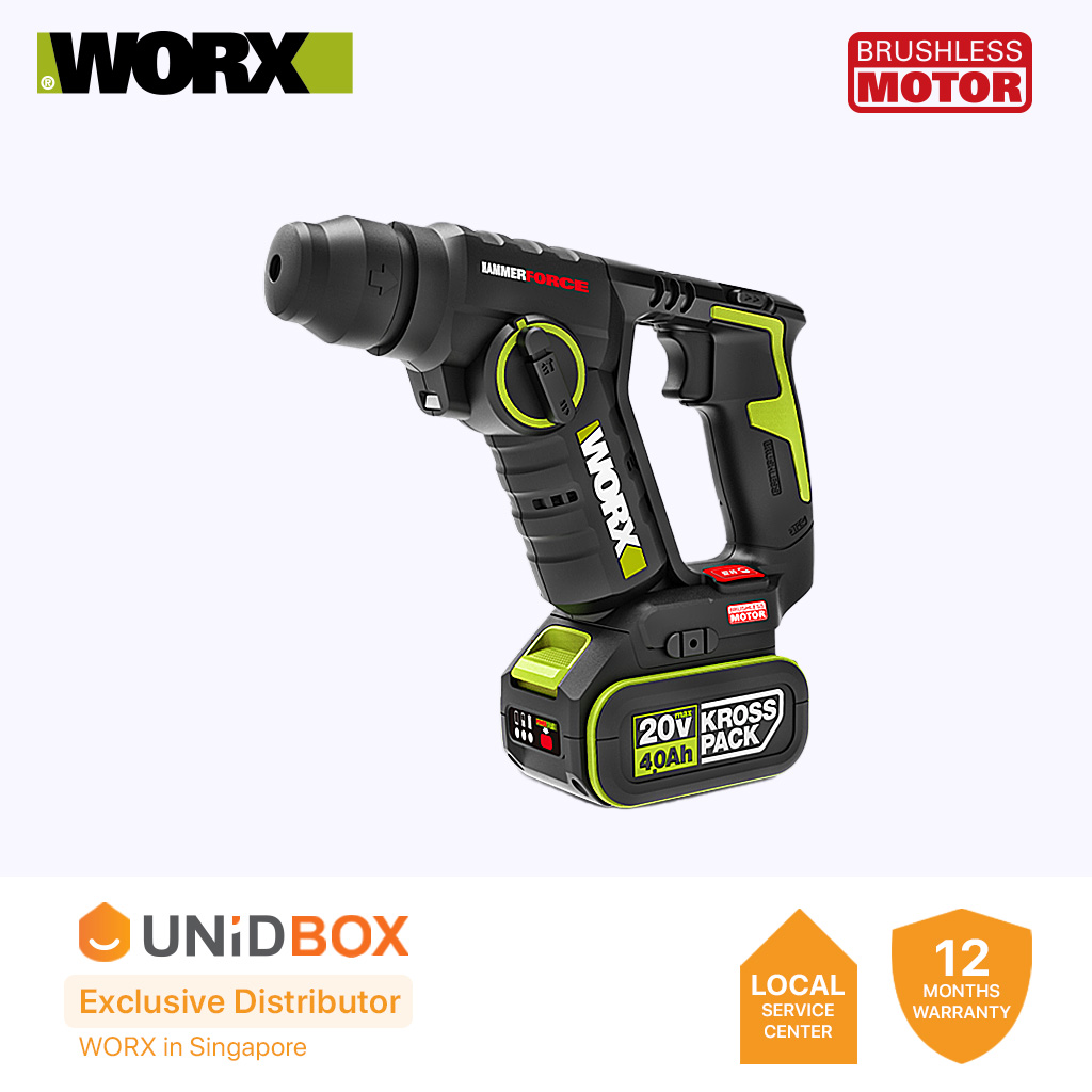 WORX 20V BRUSHLESS  20MM ROTARY HAMMER [WU380S]