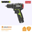 WORX 12V 10MM BRUSHLESS HAMMER DRILL 40NM [WU131X.4]