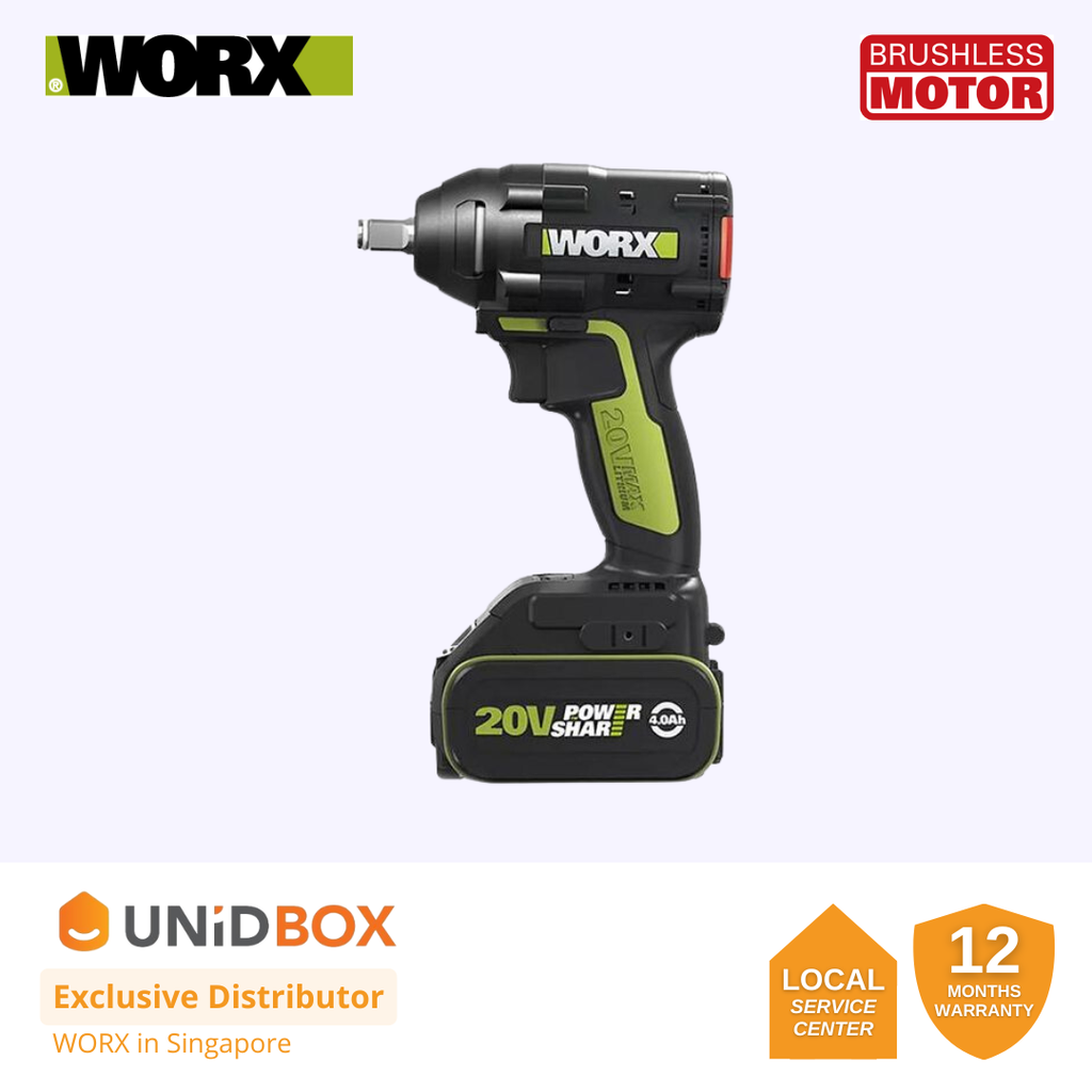 WORX 20V MAX BRUSHLESS IMPACT WRENCH 1300NM [WU272.9]