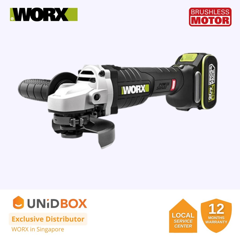 WORX 20V 100MM BRUSHLESS ANGLE GRINDER [WU806.1]